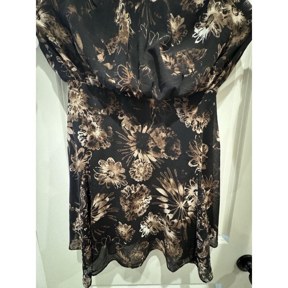 Free People Women's Size M Katerina Floral Halter Neck Mini Dress Black $128 - Picture 6 of 10